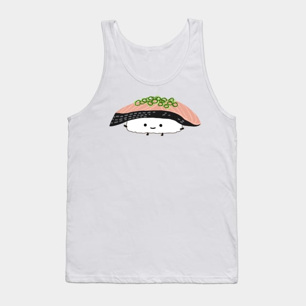 Kawaii Sushi | Saba Sashimi (Mackerel) Tank Top by Coffee Squirrel